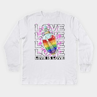 Orgullo Gay - El amor es amor Kids Long Sleeve T-Shirt